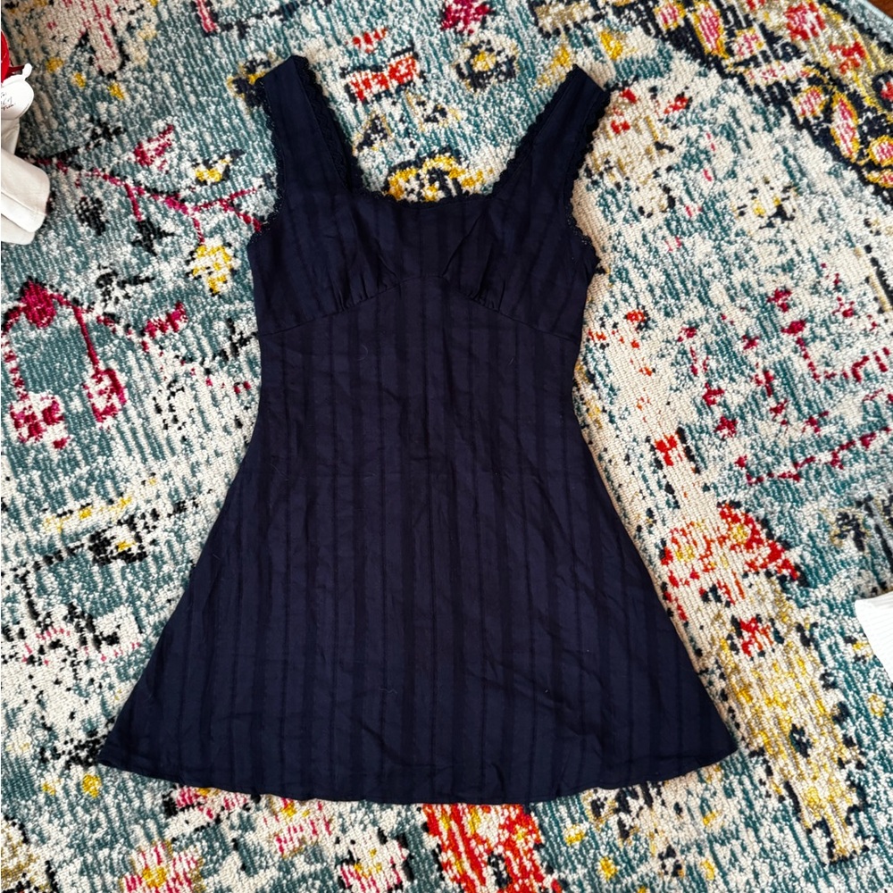 Striped Blue Mini Dress